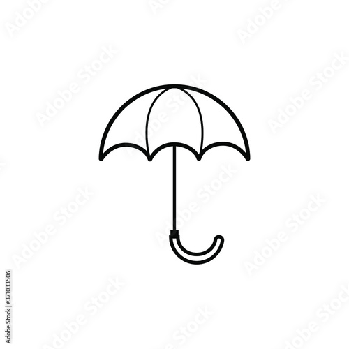 umbrella icon outline. umbrella logo vector design