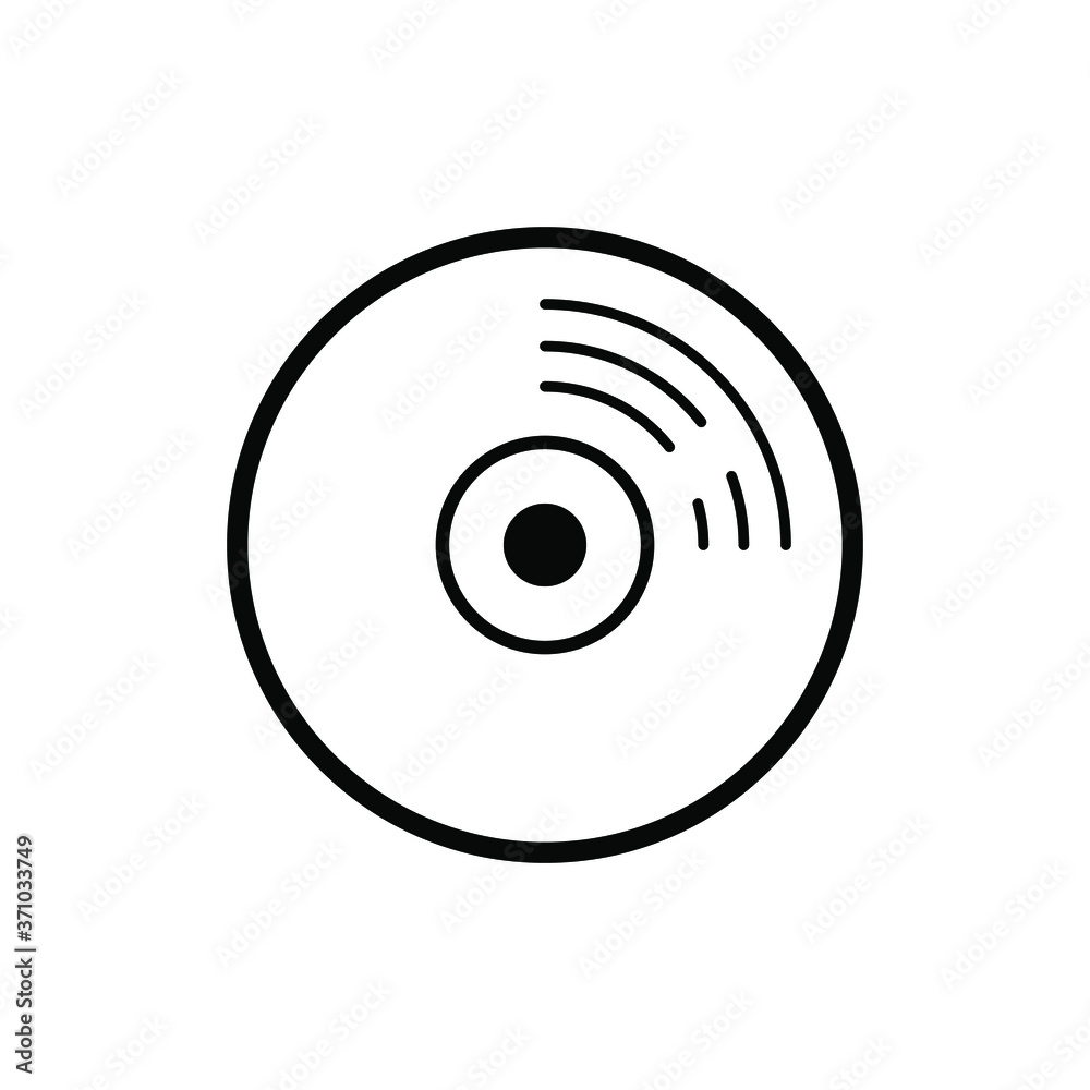 disc icon outline black. disc logo vector design disc icon outline black. disc logo vector design
