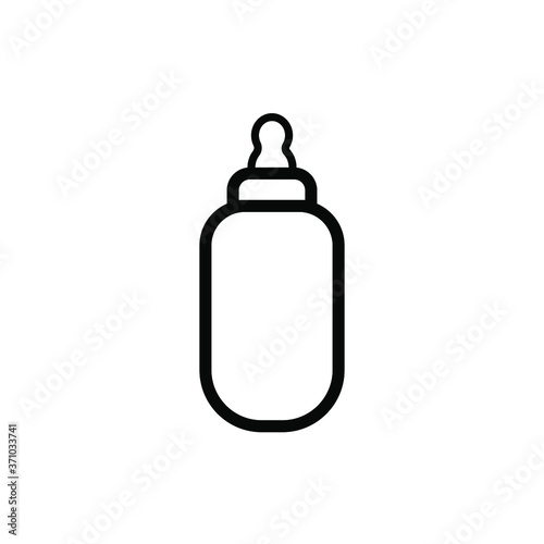 baby bottle icon outline. baby bottle logo vector design
