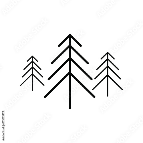 evergreen icon outline black. evergreen logo vector design