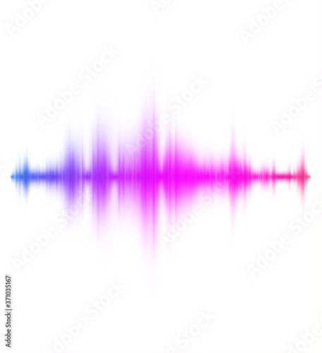 Abstract multicolored blurred sound wave.