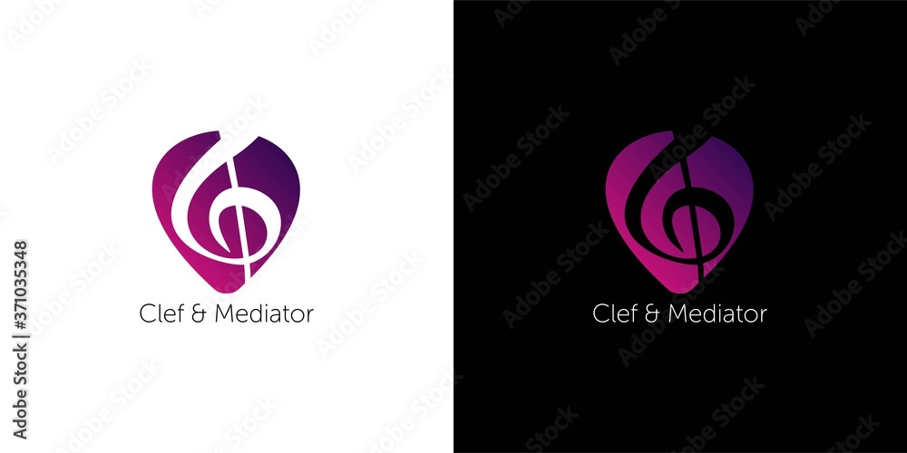 Mediator vector logo. Music festival stuff. Flat style for graphic and web design, Modern simple vector sign. Internet concept. Trendy symbol for website design web button, mobile app.