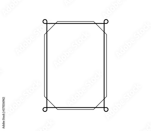 Vector calligraphy ornamental decorative frame isolated on white background.