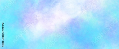 Abstract background white and blue water color, Hand painted background. 