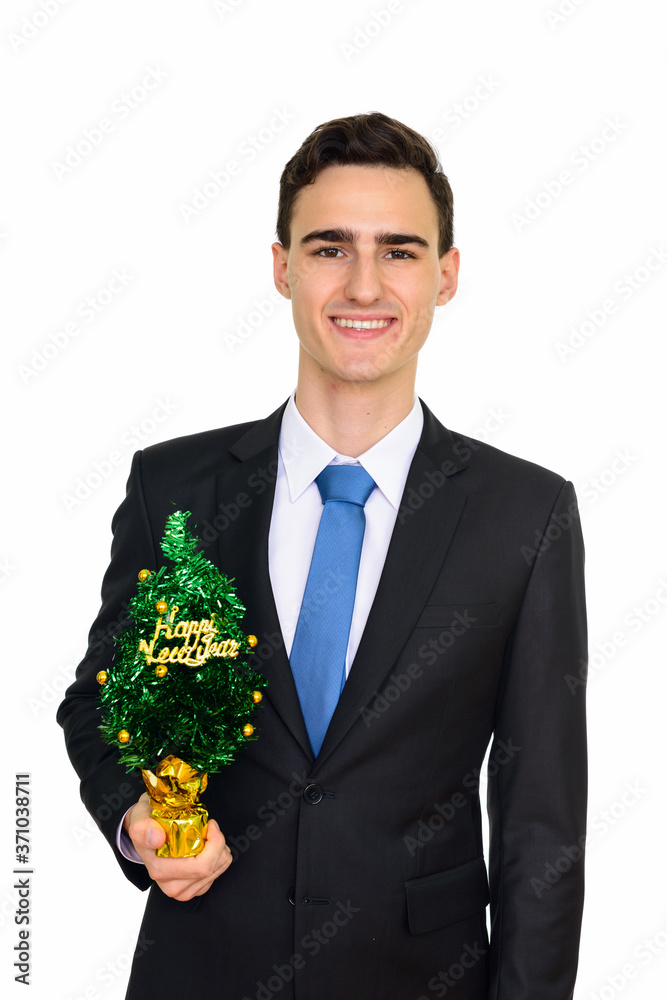Portrait of happy young handsome businessman in suit Portrait of happy young handsome businessman in suit