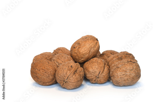 Walnuts isolated on white background