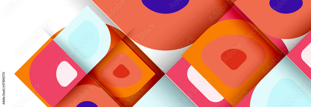 Set of vector modern geometric abstract backgrounds with repeating abstract round shapes patterns and shadow effects Set of vector modern geometric abstract backgrounds with repeating abstract round shapes patterns and shadow effects