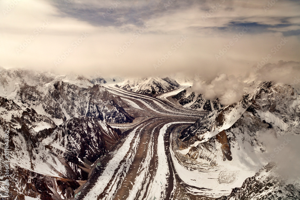 Biggest glaciers after pools are glaciers in karakorum range Gilgit ...