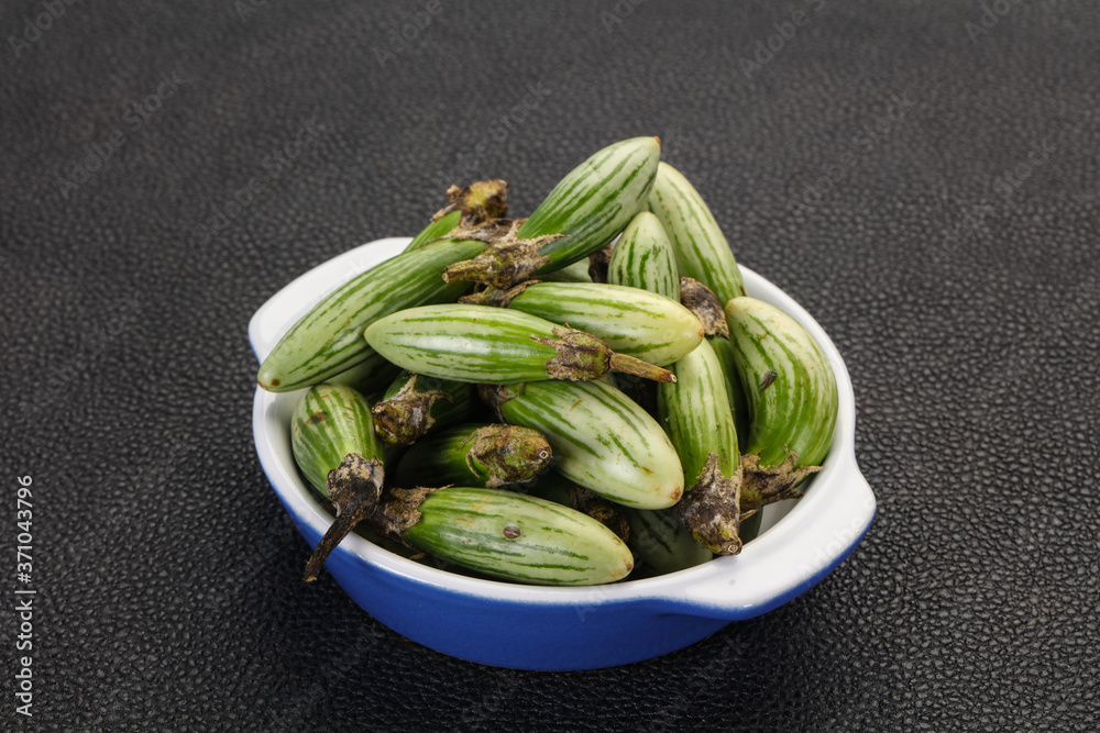 Green asian eggplant Green asian eggplant