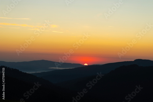 sunset over the mountains © Ioan