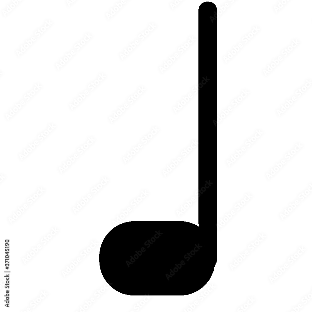 Note de musique (noire) stylisée