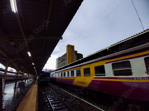 train on the railway station