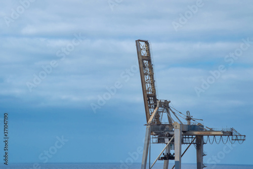 Canvas-taulu Cargo Crane in Industrial Port,Arrecife Lanzarote,Canary Islands