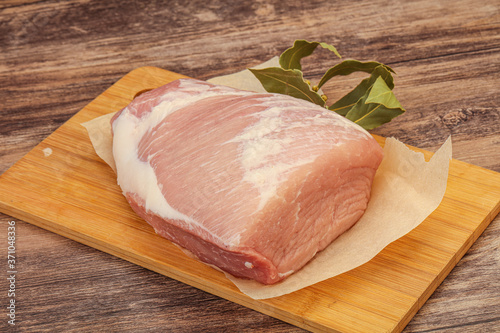 Raw pork meat for cooking