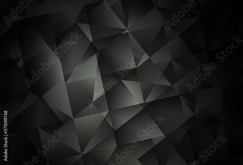 Dark Gray vector polygonal template.