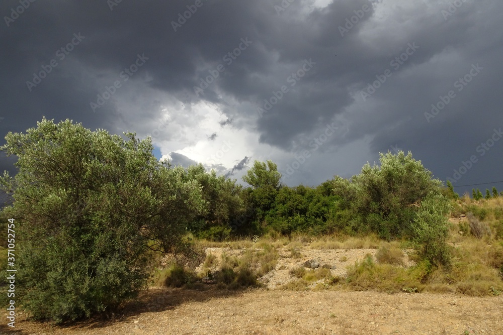 Storm in Canyon, Black Clouds Storm in Canyon, Black Clouds