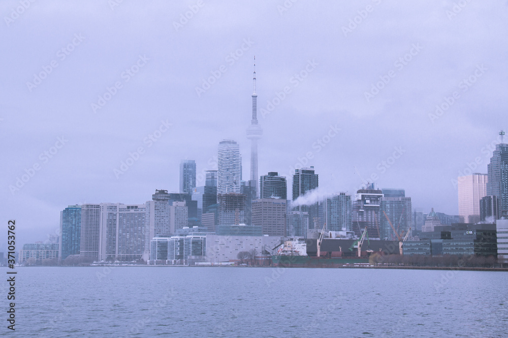 Obraz premium Toronto Skyline wieczorem