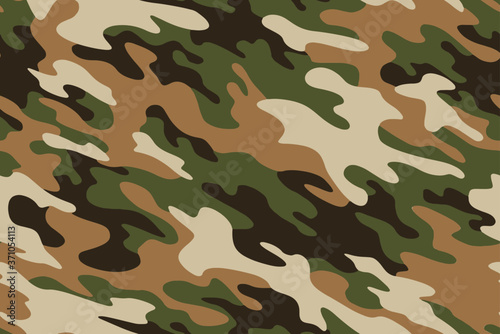 Full seamless camouflage texture skin pattern vector for military textile. Usable for Jacket Pants Shirt and Shorts. Army camo masking design for hunting fabric print and wallpaper.  photo