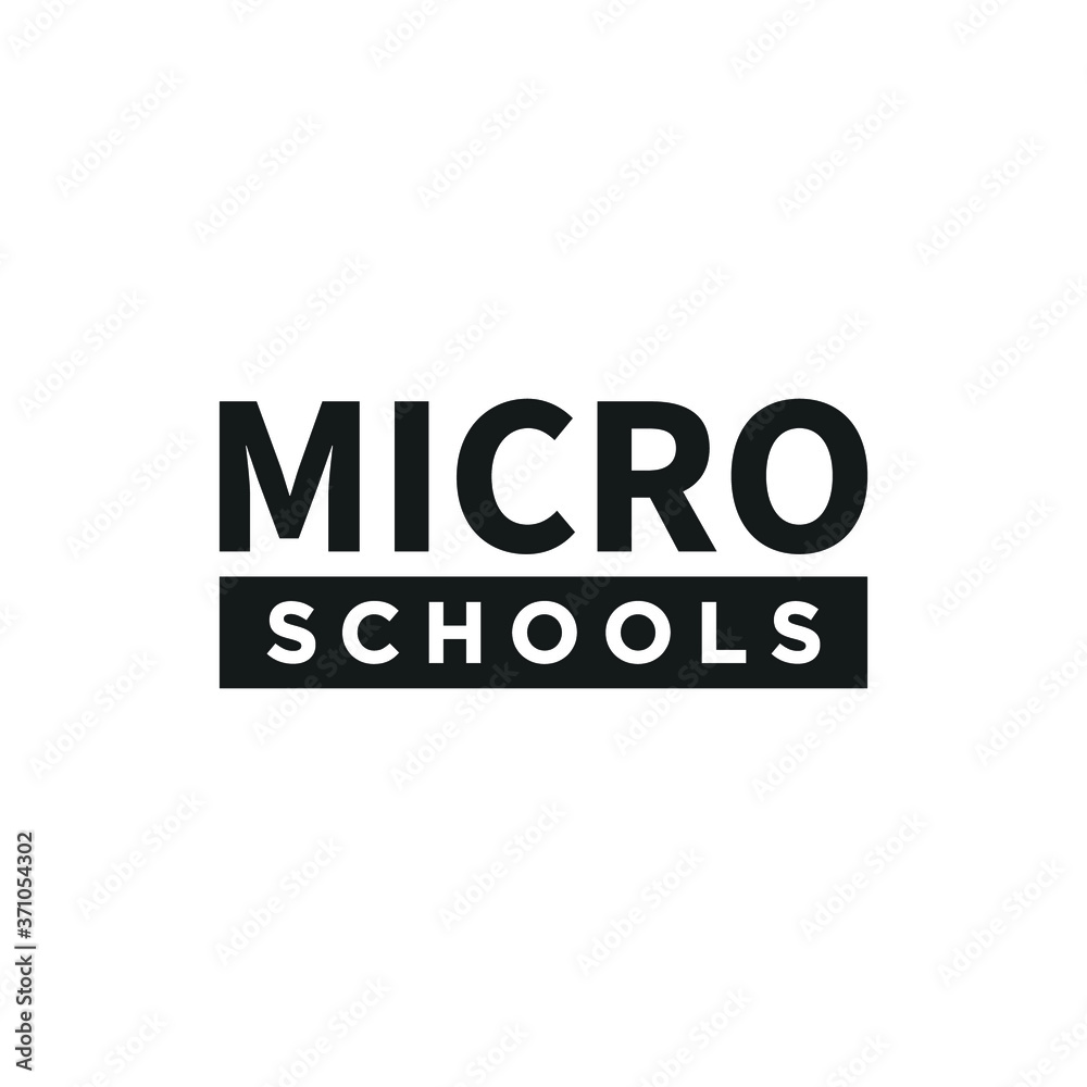 Micro School Text, Learning Pods, Pandemic Pods, Education, Home School Text Vector Illustration