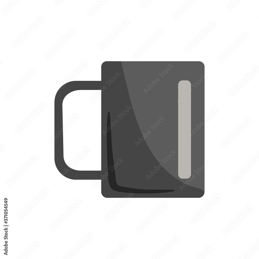 A metal mug for hiking or traveling. Vector illustration. A metal mug for hiking or traveling. Vector illustration.