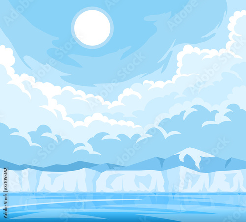 winter arctic ice landscape