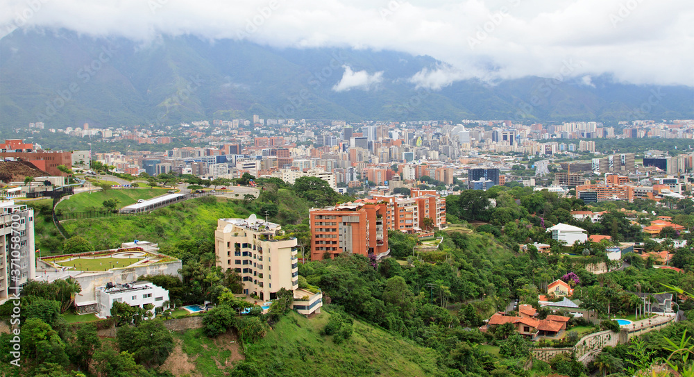 CARACAS, VENEZUELA - JULY 5, 2016: Skyline of residential and commercial buildings. CARACAS, VENEZUELA - JULY 5, 2016: Skyline of residential and commercial buildings.