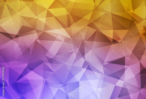 Light Pink  Yellow vector polygonal background.