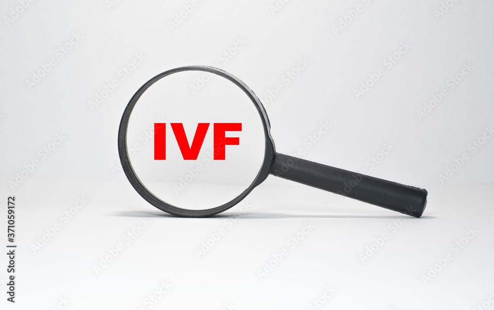 Magnifying glass with the word IVF small medium enterprise Magnifying glass with the word IVF small medium enterprise