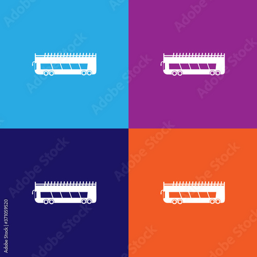 double decker bus icon. Element of car type icon. Premium quality graphic design icon. Signs and symbols collection icon for websites, web design, mobile app