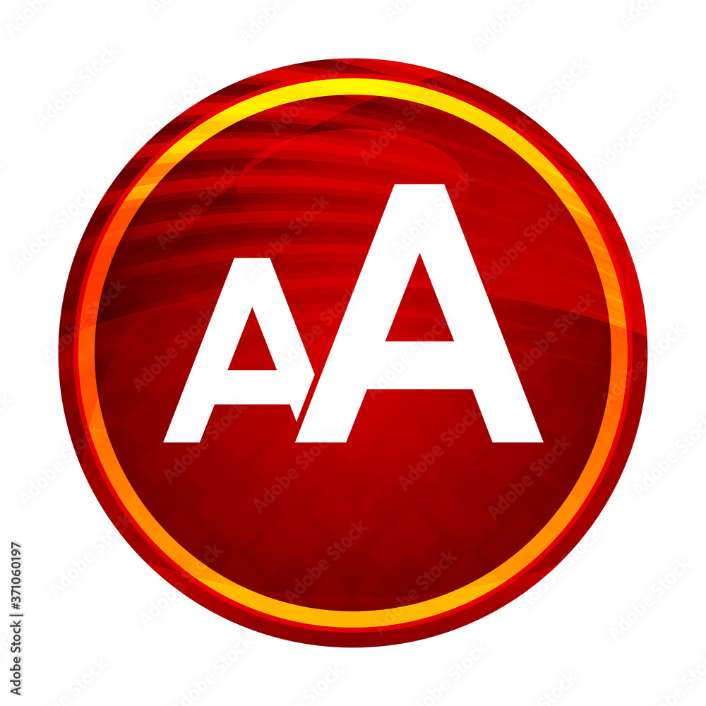 Font size icon creative red round button illustration design Font size icon creative red round button illustration design