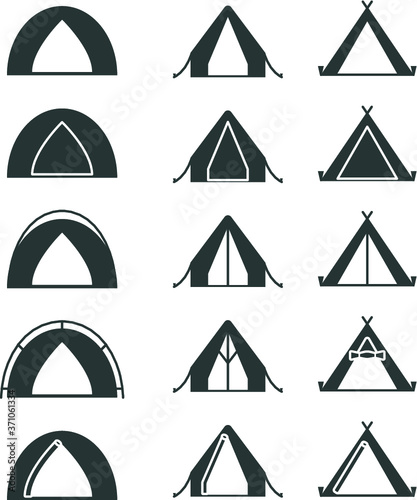 Set of tent icons