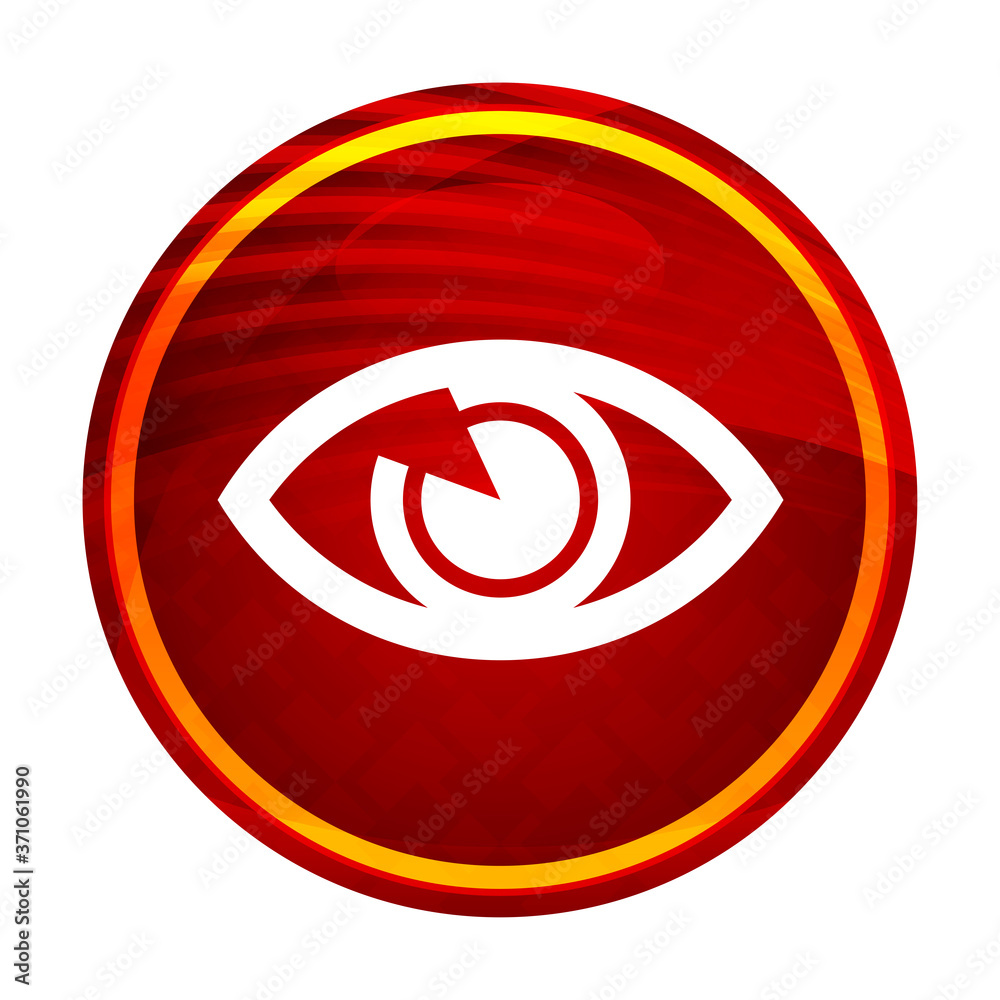 Eye icon creative red round button illustration design Eye icon creative red round button illustration design