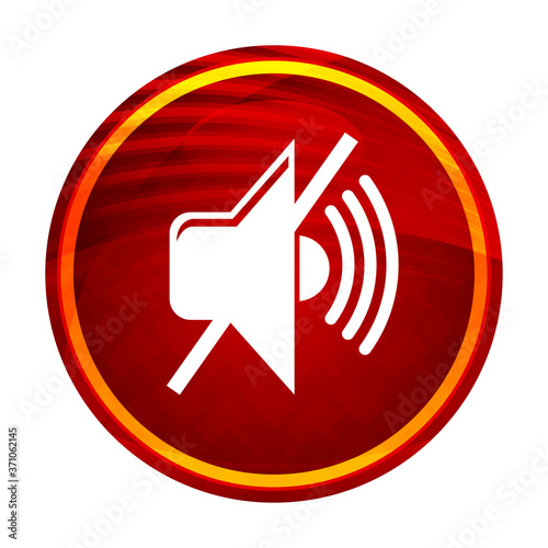 Mute volume icon creative red round button illustration design