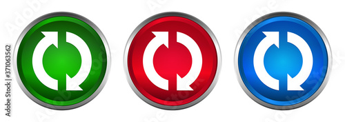 Update icon supreme round button set design illustration