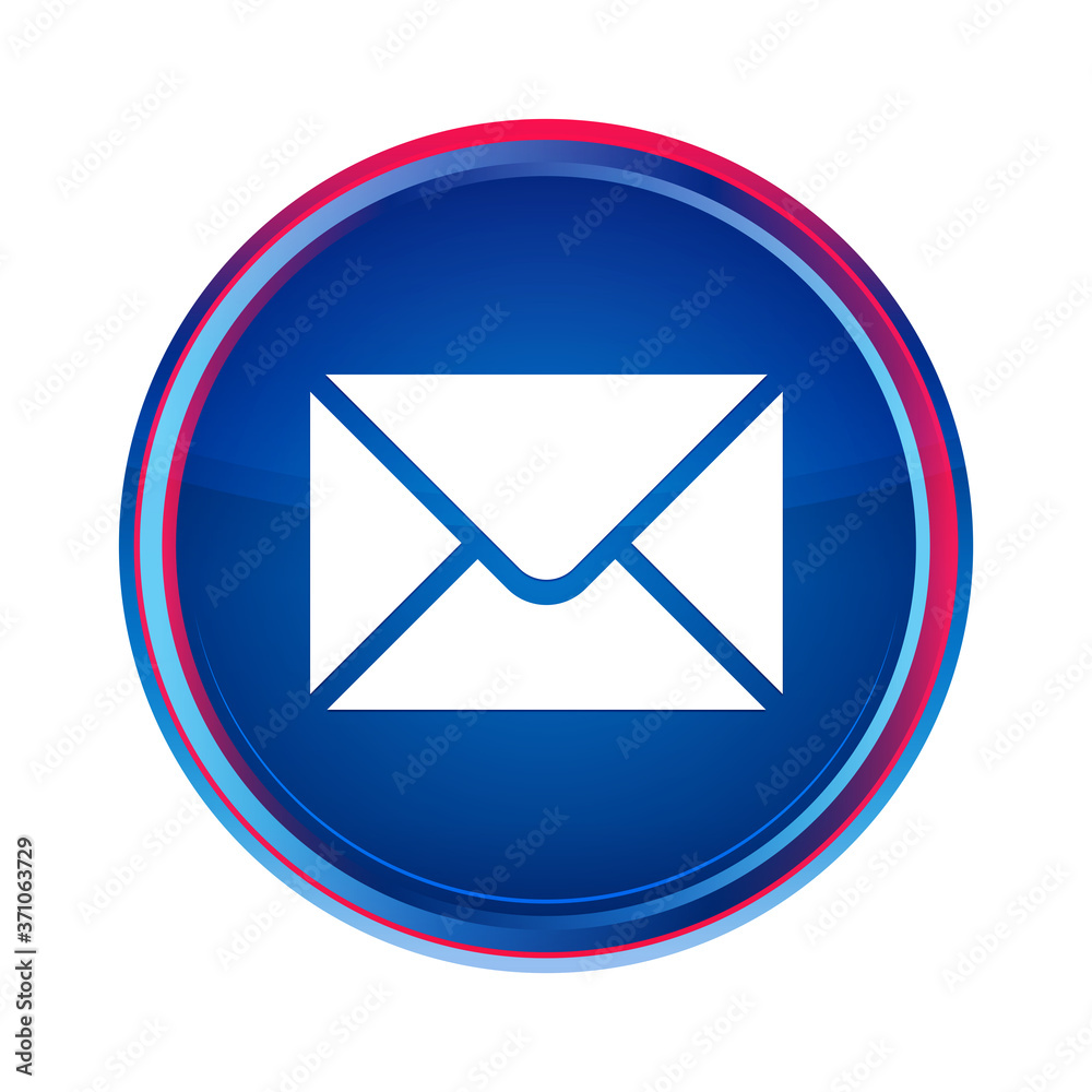 Email icon silky blue round button aqua design illustration Email icon silky blue round button aqua design illustration