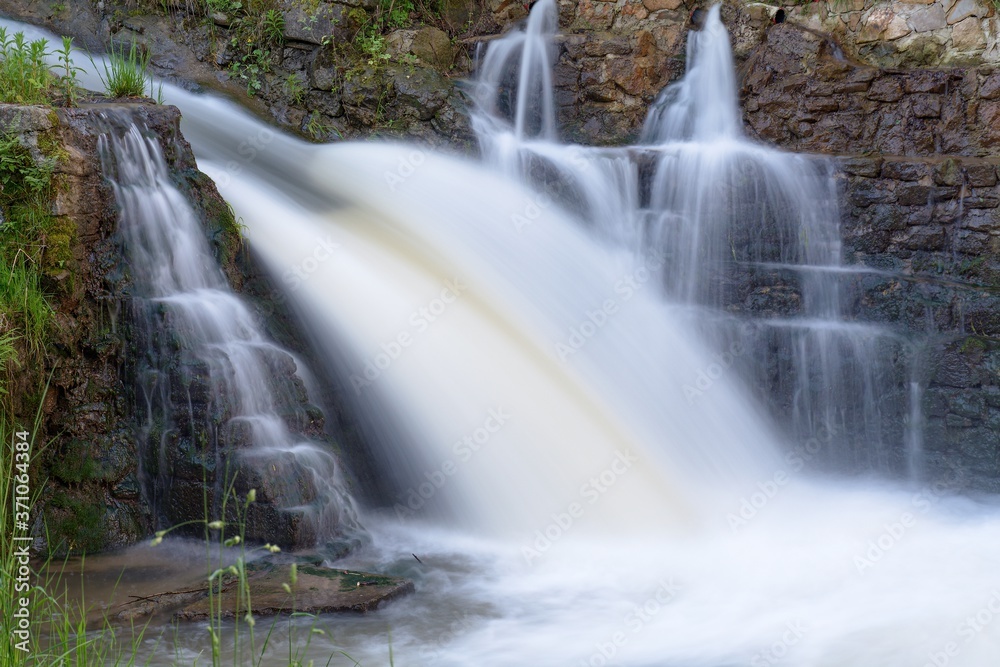 Water overflow at old mill. 