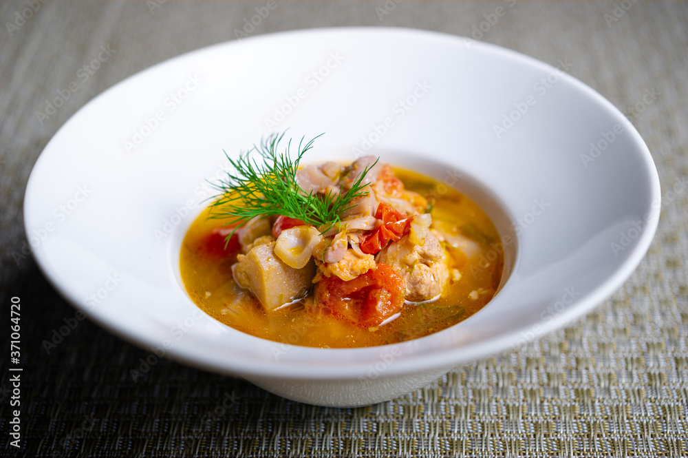 spicy thai red chicken coconut curry with vegetables spicy thai red chicken coconut curry with vegetables