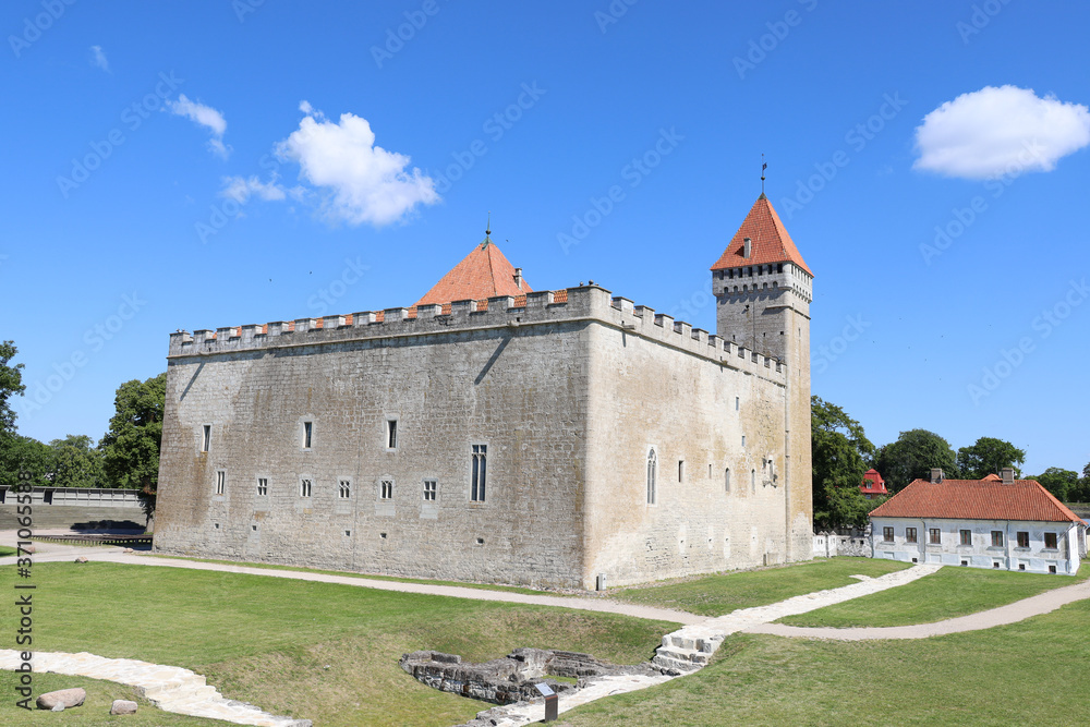Kuressaare Castle on the island of Saaremaa in Estonia on a sunny day
