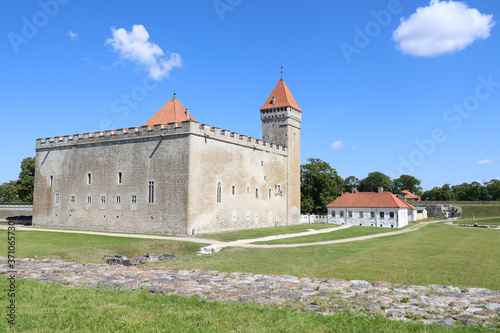 Kuressaare Castle on the island of Saaremaa in Estonia on a sunny day