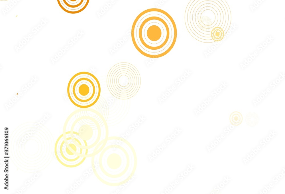 Light Orange vector texture with disks.