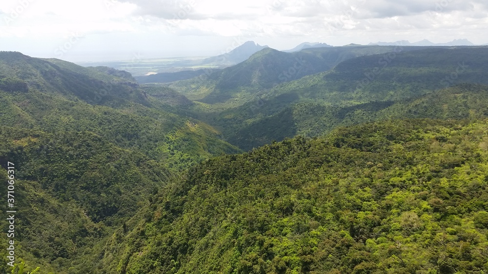 Fototapeta premium View from the top of the in Mauritius