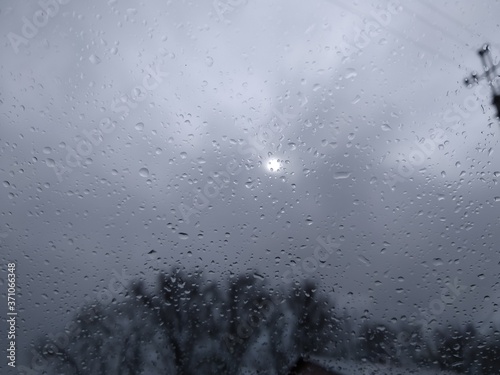 raindrops on window