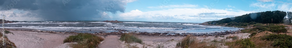 Stormy North Sea Side Panorama 