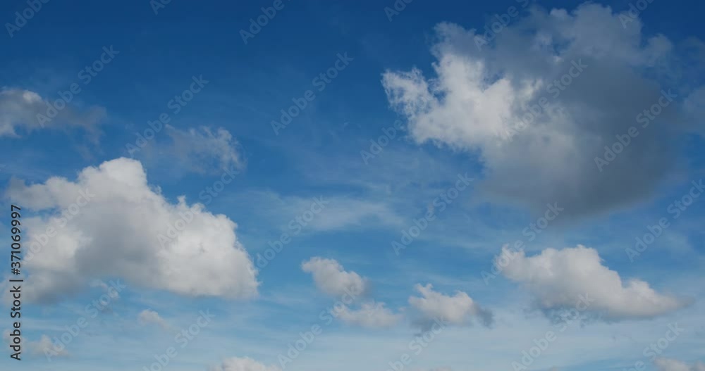 Timelapse of white cloud pass though the blue sky Timelapse of white cloud pass though the blue sky