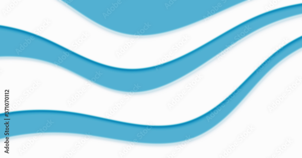 Naklejka premium Abstract curved wave with blur effect for your design. Illustration with curves lines. Wavy paper cut background. Blur.