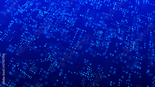  illustration. Abstract technology background. Big data. Futuristic background. 3d rendering.