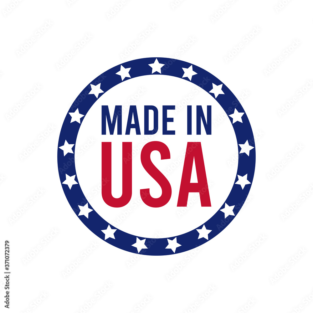 Made in USA label. American banner template. Vector illustration. Made in USA label. American banner template. Vector illustration.