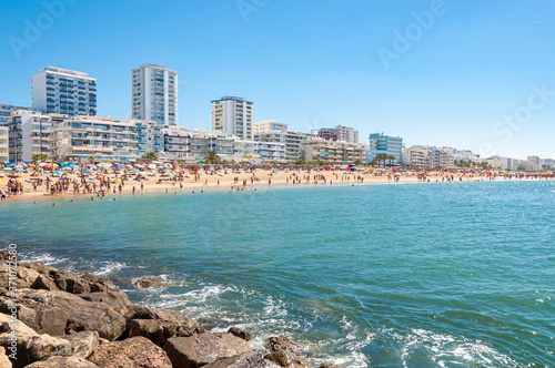 Coast view of Vilamoura town in Portugal photo