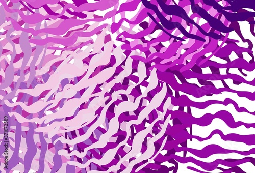 Light Purple, Pink vector template with bent lines.