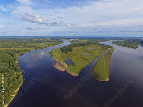 Island on the river Vychegda, Syktyvkar, Komi Republic, Russia photo
